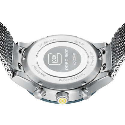 Glock Precision Men Watch Silver Steel Case / Silver Mesh Strap GW-34-3-24