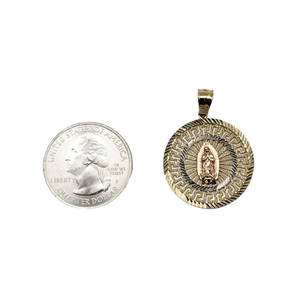 14K Yellow Gold Virgin Pendant Necklace