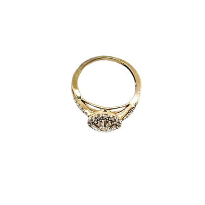 10K Yellow Gold 0.25Ct Round Diamond Ladies Ring