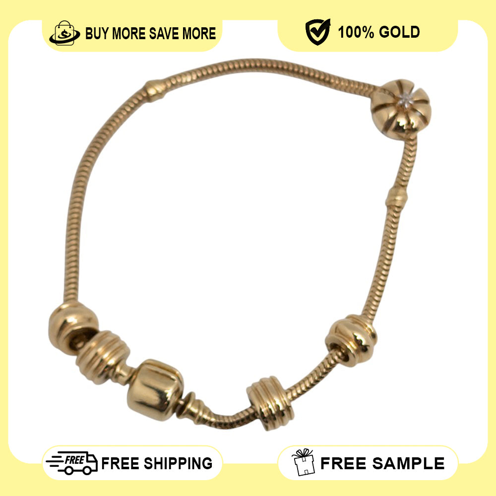 10K Yellow Gold Generic Bracelet 7'' x 5mm