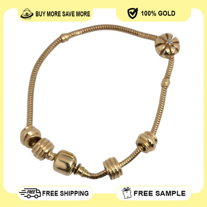 10K Yellow Gold Generic Bracelet 7'' x 5mm