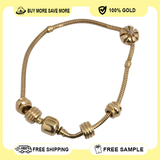 10K Yellow Gold Generic Bracelet 7'' x 5mm