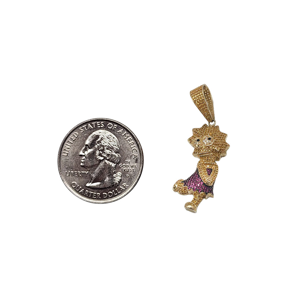 14K Yellow Gold Character Pendant