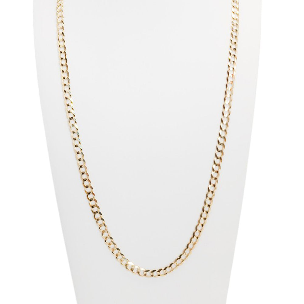 Curb Solid Chain Necklacereal 10K Gold Jewelry 20X4.5 10.7