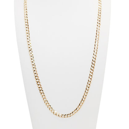 Curb Solid Chain Necklacereal 10K Gold Jewelry 20X4.5 10.7