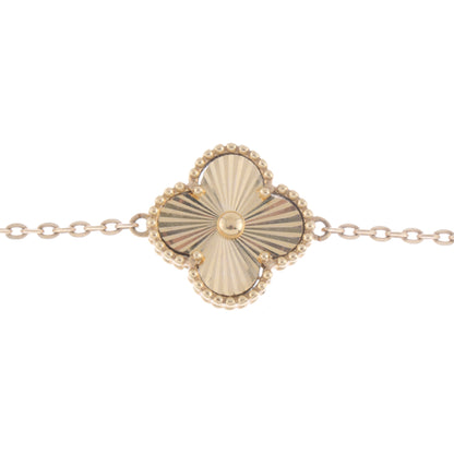 14K Yellow Gold Yellow Clover Bracelet 7'' x 1mm