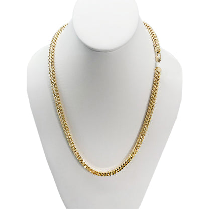 10K Yellow Gold Franco Hollow Chain Necklace 18'' x 2.5mm