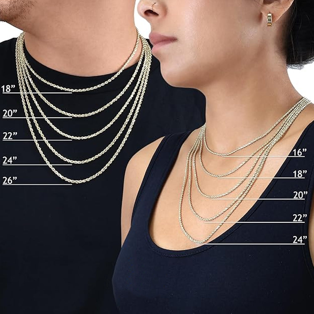10K Yellow Gold Franco Hollow Chain Necklace 18'' x 2.5mm