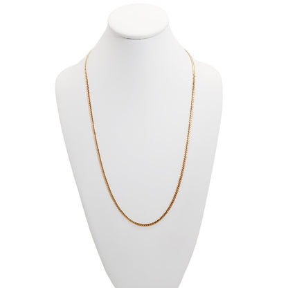 18K Yellow Gold Cuban Link Solid Chain 26'' x 3mm