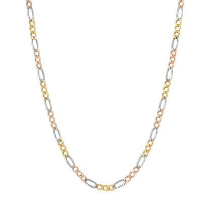 14K Yellow Gold Figaro Hollow Chain 18'' x 4mm