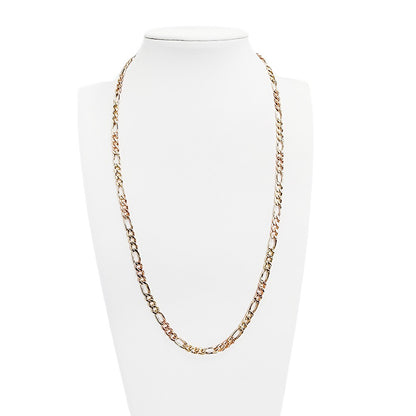 14K Yellow Gold Figaro Hollow Chain 18'' x 4mm