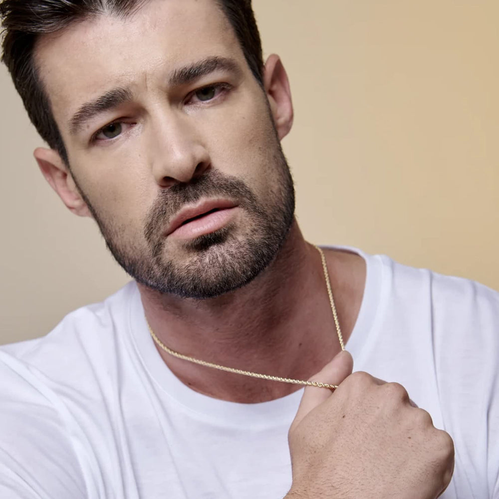 10K Yellow Gold Rope Hollow Super Light Chain 18'' x 5.5mm