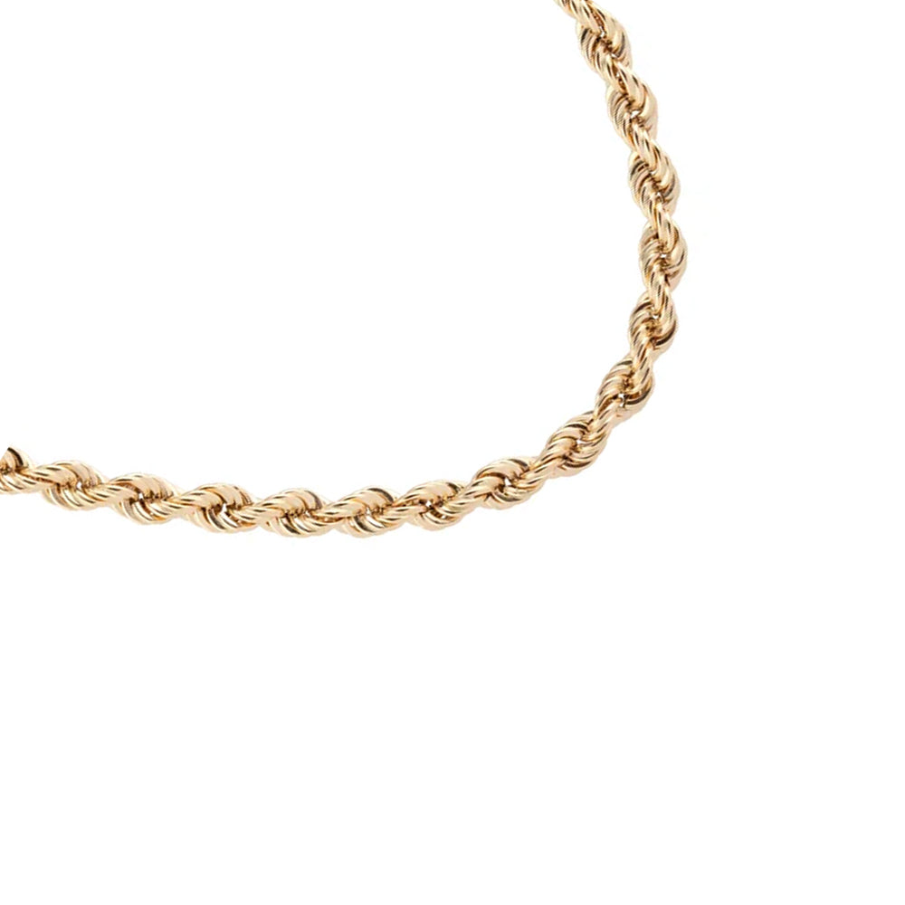 14K Yellow Gold Rope Hollow Super Light Chain 18'' x 2.5mm
