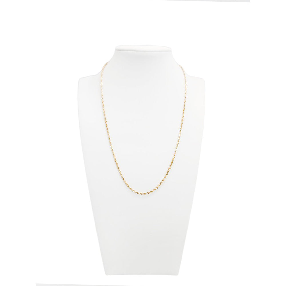 14K Yellow Gold Rope Hollow Super Light Chain 18'' x 2.5mm