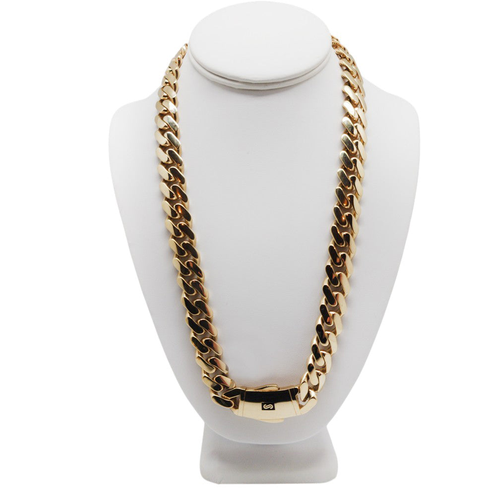 10K Yellow Gold Monaco Classic Link No Stone Chain 24''x16''
