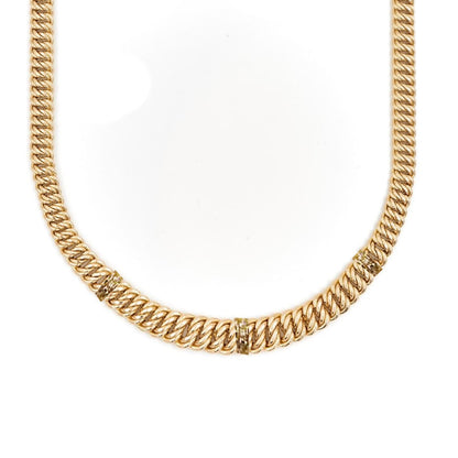 10K Yellow Gold Visantin Chain Necklace 17'' x 7mm