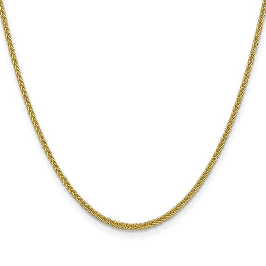 10K Yellow Gold Franco Hollow Chain Necklace 16'' x 2.5mm