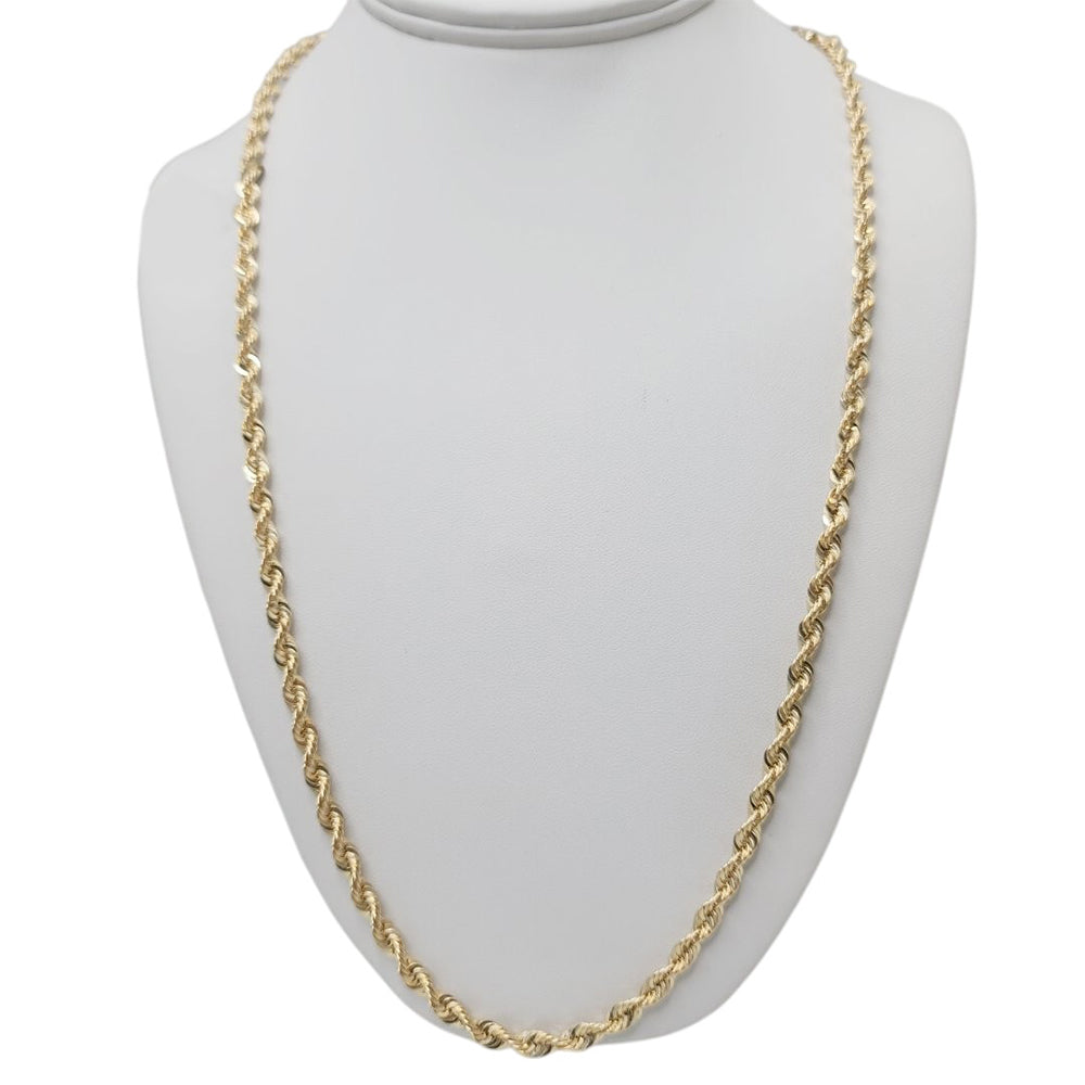 14K Gold Rope Chain 4.5mm 26'' 12.9g