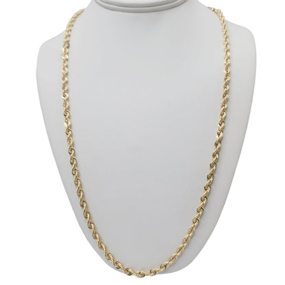 14K Gold Rope Chain 4.5mm 26'' 12.9g