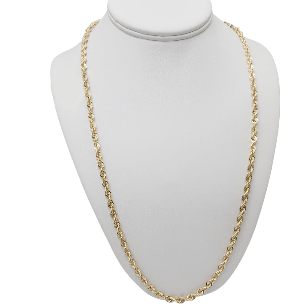 14K Gold Rope Chain 4.5mm 26'' 12.9g