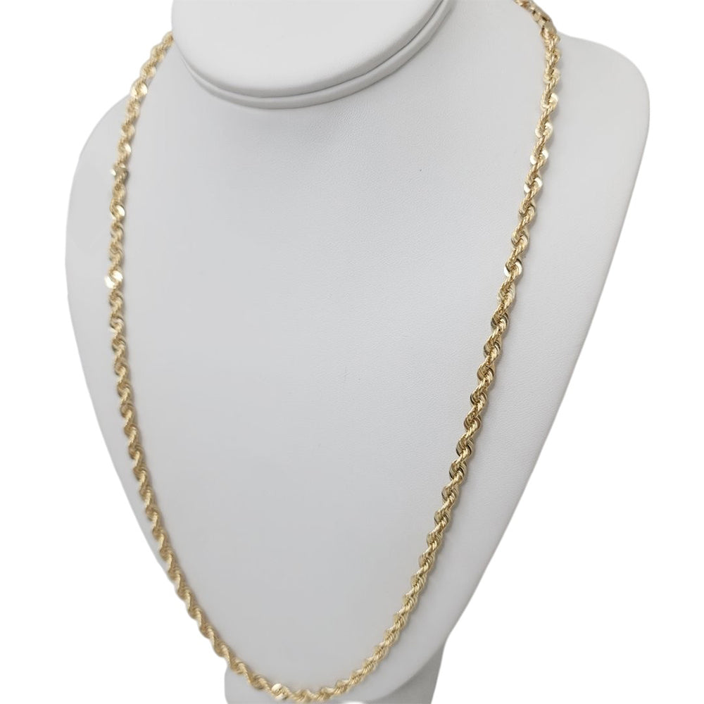 14K Gold Rope Chain 4.5mm 26'' 12.9g