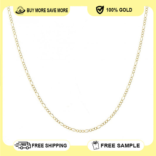 14K Gold Solid Figaro Chain 2.7mm 20'' 5.62g