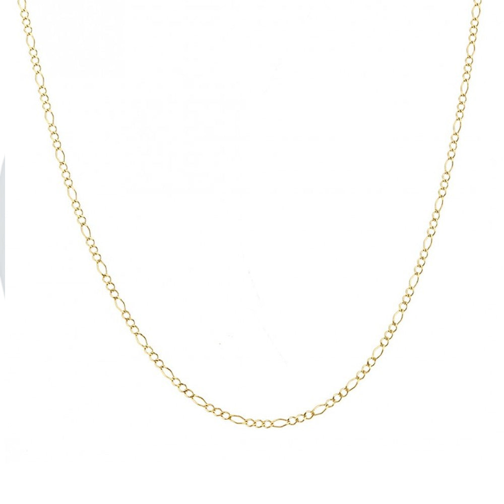 14K Gold Solid Figaro Chain 2.7mm 20'' 5.62g