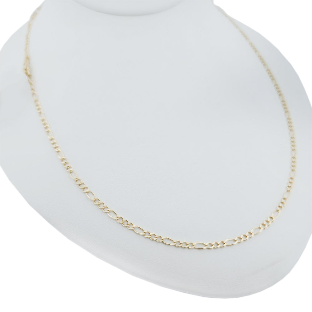 14K Gold Solid Figaro Chain 2.7mm 20'' 5.62g