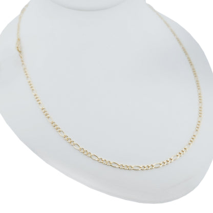 14K Gold Solid Figaro Chain 2.7mm 20'' 5.62g