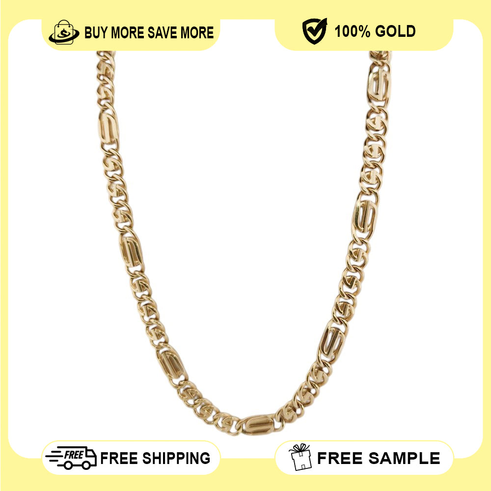 10K Yellow Gold Generic Hollow Chain 22'' x 8mm