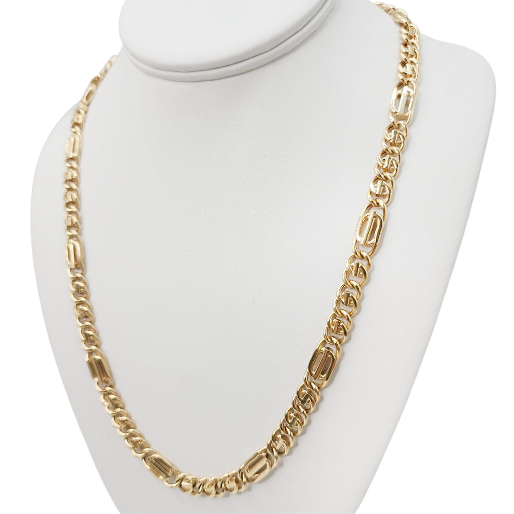 10K Yellow Gold Generic Hollow Chain 22'' x 8mm
