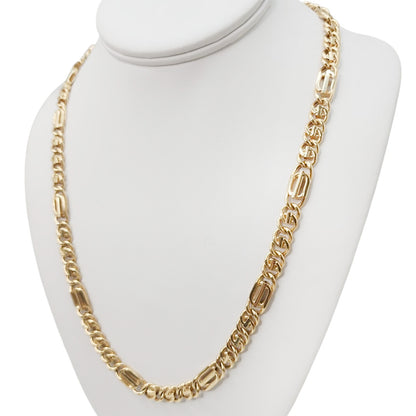 10K Yellow Gold Generic Hollow Chain 22'' x 8mm