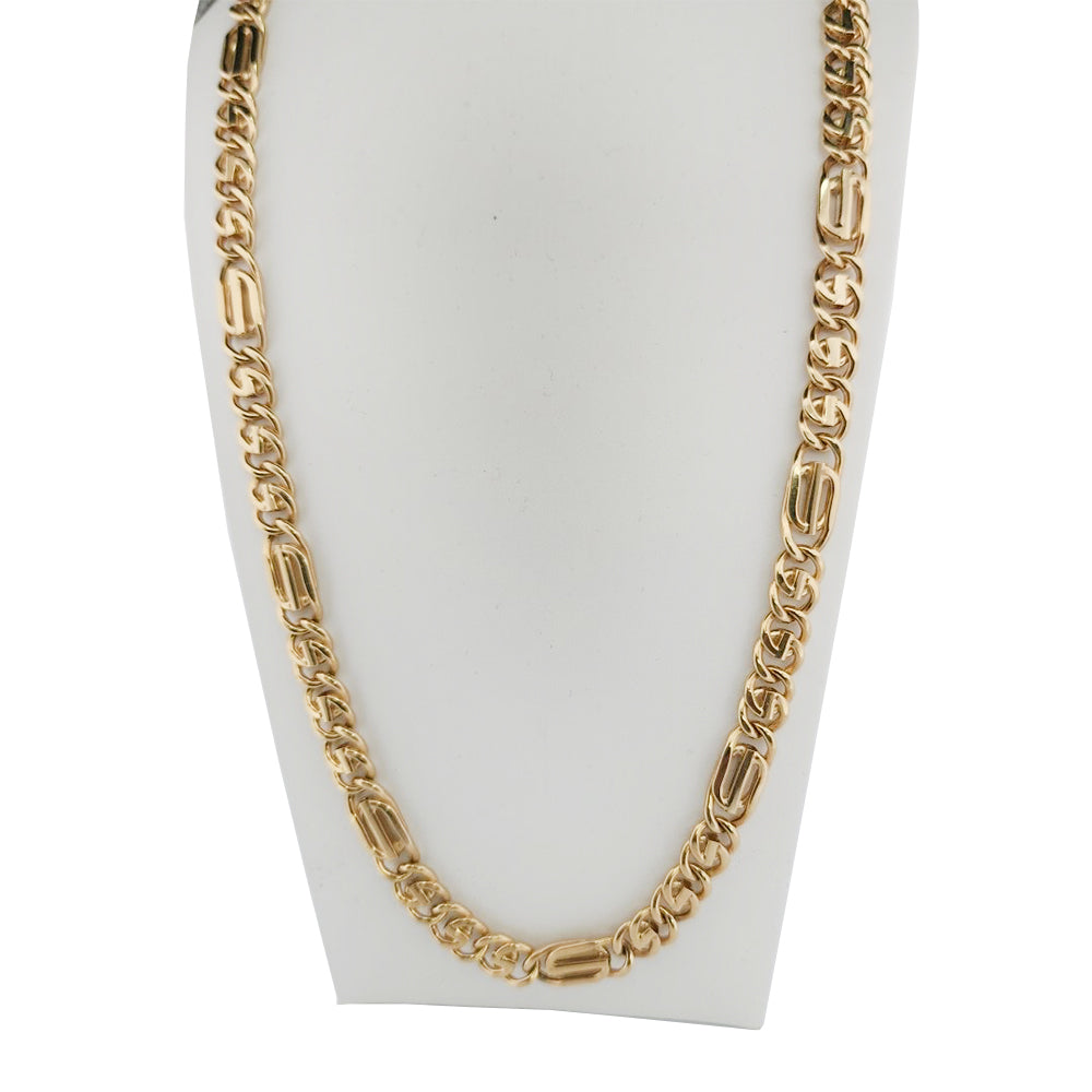 10K Yellow Gold Generic Hollow Chain 22'' x 8mm