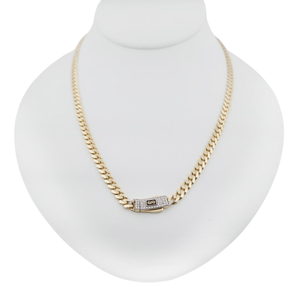 Original Classic 11.6 gr Link With Stone lock Monaco Chain 10K 18 x 5 mm