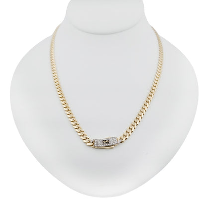 Original Classic 11.6 gr Link With Stone lock Monaco Chain 10K 18 x 5 mm