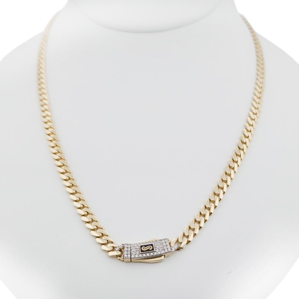 Original Classic 11.6 gr Link With Stone lock Monaco Chain 10K 18 x 5 mm