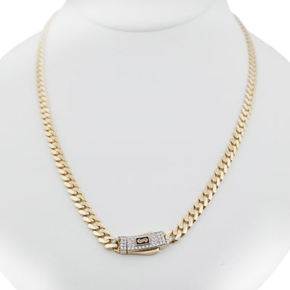 Original Classic 11.6 gr Link With Stone lock Monaco Chain 10K 18 x 5 mm