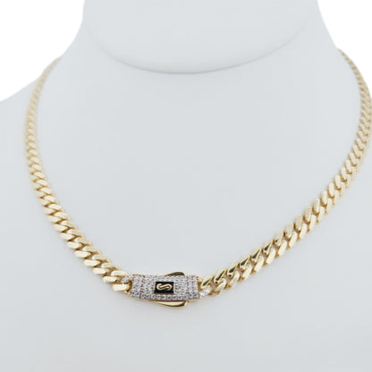 Chain Monaco 10.4gr Original Classic Link With Stone lock 10K 5 x 16mm