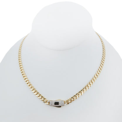 Chain Monaco 10.4gr Original Classic Link With Stone lock 10K 5 x 16mm