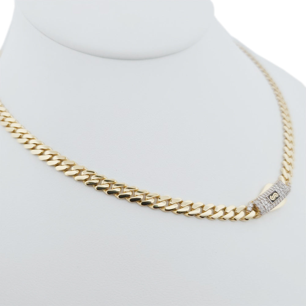 Chain Monaco 10.4gr Original Classic Link With Stone lock 10K 5 x 16mm