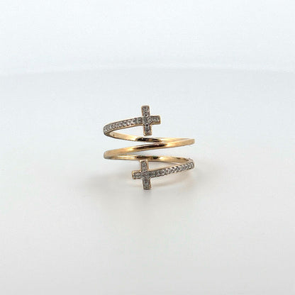 10K Yellow Gold 0.15Ct Round Diamond Ladies Ring