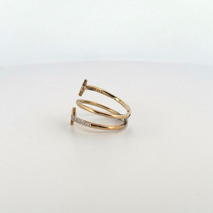 10K Yellow Gold 0.15Ct Round Diamond Ladies Ring