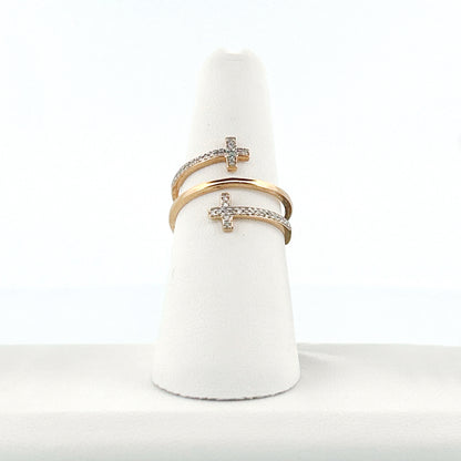 10K Yellow Gold 0.15Ct Round Diamond Ladies Ring