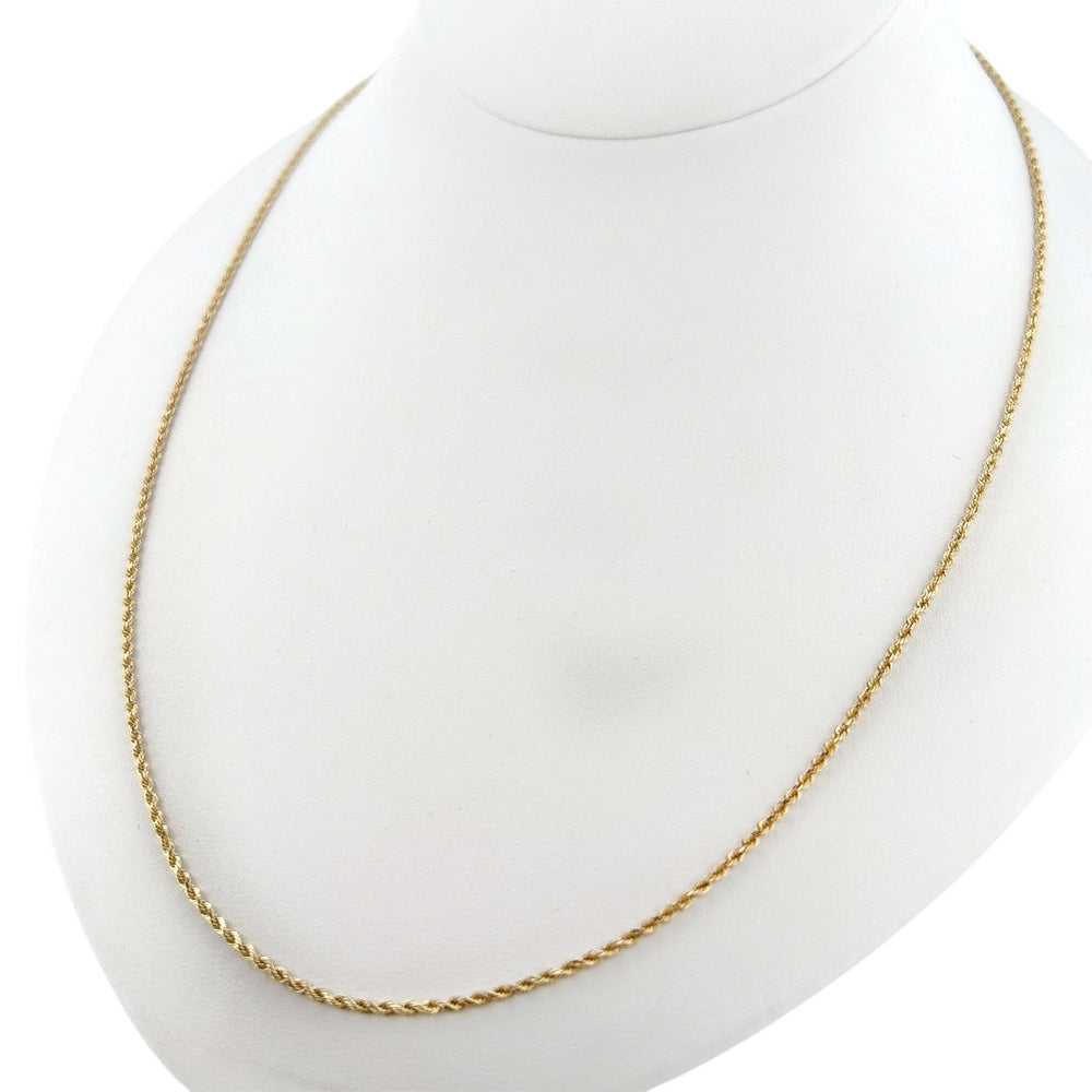 14K Gold Solid Rope Chain 1.5mm 20'' 4.28g