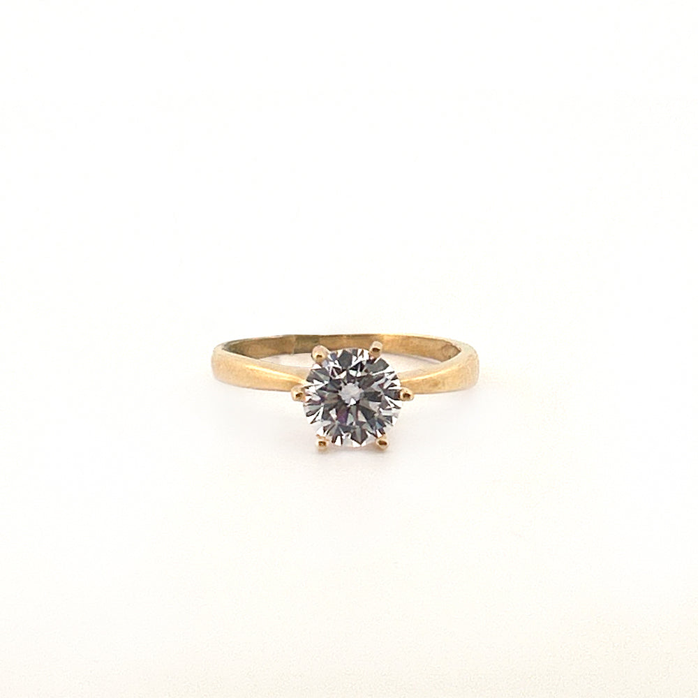 Ring  Solitaire 2.36gr Stone 10K  x 7mm