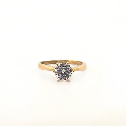 Ring  Solitaire 2.36gr Stone 10K  x 7mm