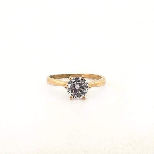 Ring  Solitaire 2.36gr Stone 10K  x 7mm