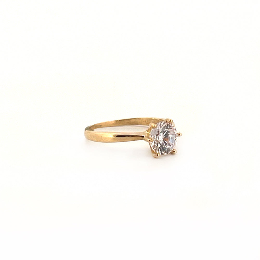 Ring  Solitaire 2.36gr Stone 10K  x 7mm