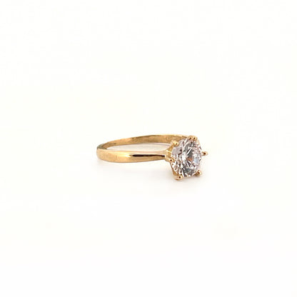 Ring  Solitaire 2.36gr Stone 10K  x 7mm