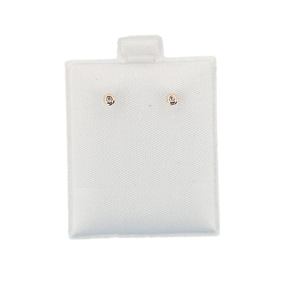 14K Gold Earrings Diamond Cut Gold Ball With Cz Center Screwback 3mm